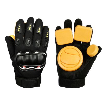 Downhill Skateboard Gloves Roller Long Board Slider Skateboard Turning Gloves Slide Brake Gloves with Slider