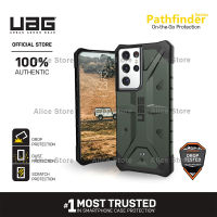 UAG Pathfinder Series Phone Case for Samsung Galaxy S21 Ultra / S21 with Military Drop Protective Case Cover -Army Green