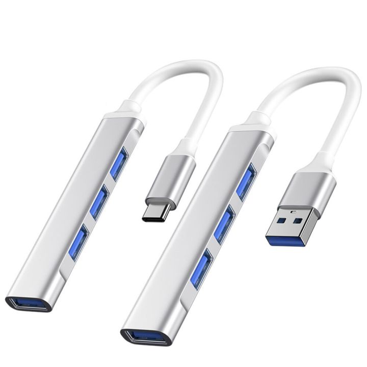 usb-c-hub-3-0-type-c-อะแดปเตอร์หลายตัวขยายการถ่ายโอนอย่างรวดเร็ว-otg-สำหรับ-huawei-xiaomi-macbook-อุปกรณ์เสริมสำหรับ-pc-usb-ฮับ4พอร์ต-feona