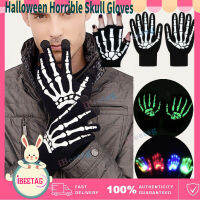 ปาร์ตี้ฮาโลวีน LED Light Gloves นีออนปิดไฟเรืองแสง Props เรืองแสงกระพริบสยองขวัญกะโหลกศีรษะคอสเพลย์ถุงมือ เสื้อผ้าเวทีเด็กคริสมาสต์โรงเรียน Carnival Party Supplies ผู้ชายและผู้หญิงถุงมือไฟ LED 1 ชิ้น