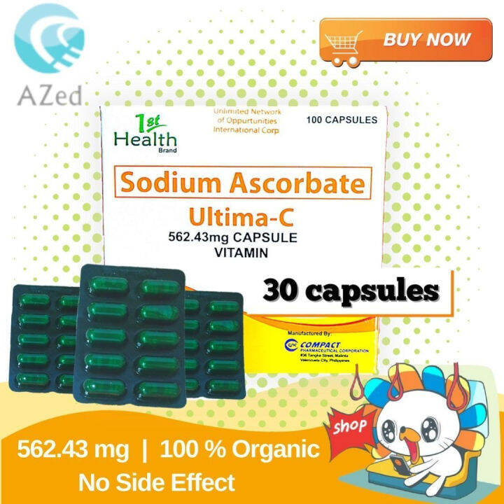 ULTIMA C 30 Capsules, Pampataba na Vitamins, ORIGINAL Multivitamins, 562.43mg, Sodium Ascorbate