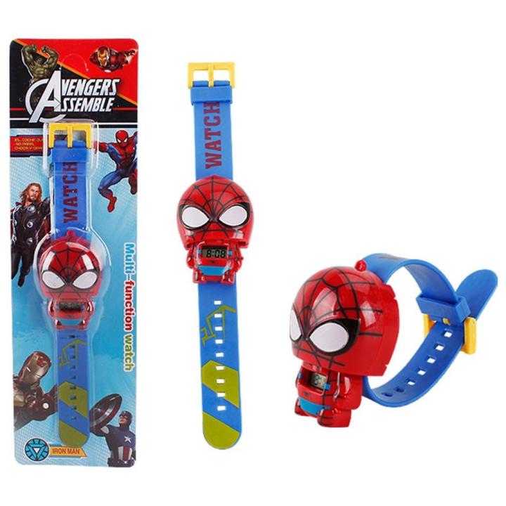 children-cool-cartoon-movie-figure-electronic-watch-with-light-kid-toy