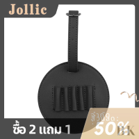 Jollic ที่เก็บทีกอล์ฟหนัง PU สำหรับผู้ชายผู้หญิง, ที่เก็บของทีกอล์ฟมี5รูเข็มขัดแขวนสำหรับใส่กอล์ฟสีดำสีน้ำเงิน