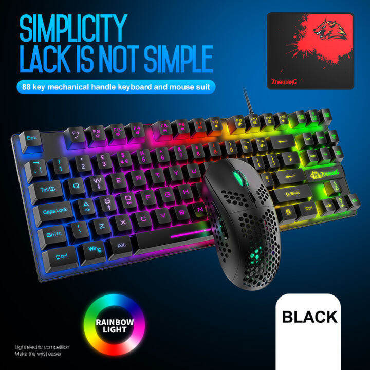 Gaming Keyboard Mouse Combo USB Wired Luminous Keybord Gamer Kit