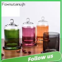 FOXNUTANUJH 8สี โถเก็บแก้ว ดอกไม้ชีวิตนิรันดร์ อาหารพืชจัดแสดง ฝาครอบแก้วเทียนหอม การทำ DIY กระจกสำหรับผู้หญิง โถแก้วเทียน ของตกแต่งห้องนอน