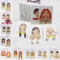 OKDEALS 6cm ขนาด9ซม. จำนวน100ชิ้น,บอร์ดการ์ดจอเครื่องประดับ DIY รูปแบบการ์ตูนต่างหูหมุดเจาะหูเครื่องประดับบัตรแพคเกจ