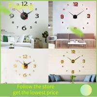 PIEPING DIY เข็มควอตซ์ ห้องนั่งเล่น อะคริลิค นาฬิกาแขวนผนัง ควอตซ์ Horloge นาฬิกาพื้นผิวกระจก นาฬิกาแขวน