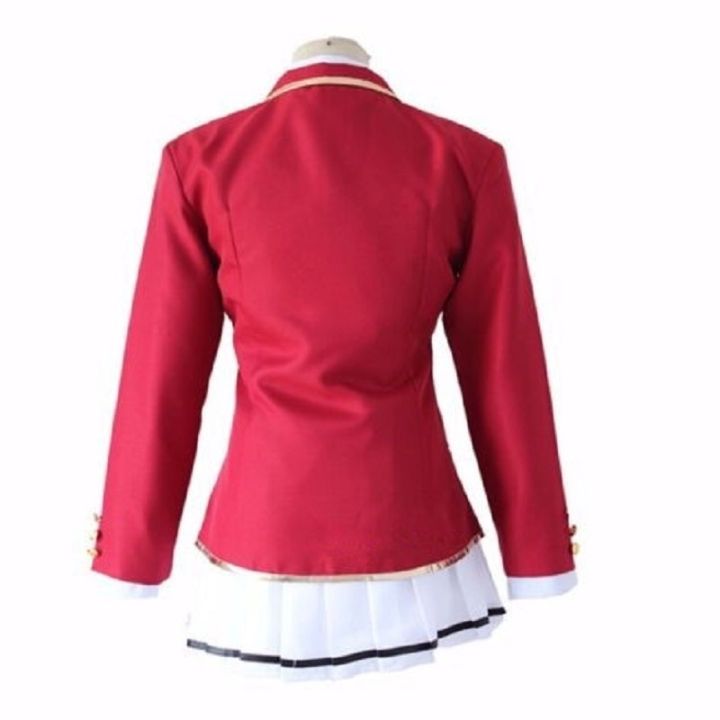 anime-classroom-of-the-elite-horikita-suzune-cosplay-costume-long-wig-school-jk-red-uniform-2-bows-skirt-set-girls-women