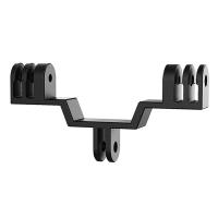 ▤♈ Camera Holder Bracket Double Stand Mount Tripod Adapter Expansion For Go Pro Hero 10 9 8 7 6 Sports Camera Accessories