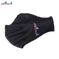 One Pair 2mm Neoprene Paddle Gloves Thermal Dive Gear to Keep Hand Warm -- Handle Fins for Surfing, Diving and Swimming