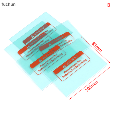 [Fuchun] ฝาครอบแผ่นพลาสติก5ชิ้น (PC) ของหน้ากากช่างเชื่อมมืดพลังงานแสงอาทิตย์อัตโนมัติ