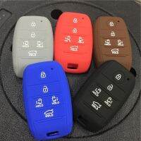 silicone rubber car key cover case for KIA grand carnival Sorento Sedona MPV 5 buttons smart remote key case A02