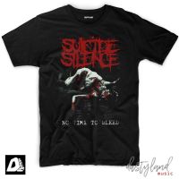 【s-5xl】ผ้าฝ้าย 100%ผ้าฝ้ายแท้เสื้อยืด ลายวง Suicide SILENCE P6 - ไม่มีเวลาเลือดออกS-4XL