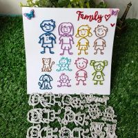 New Family members Personages metal cutting die mould scrapbook decoration embossed photo album decoration card making DIY  Scrapbooking