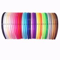 30pcsLot 30 Colors Satin Fabric Covered Resin Hairbands 10mm Headband Children &amp; Kids Hair Loop DIY Hair Accessories