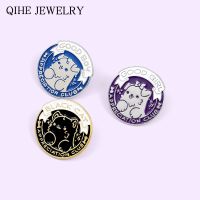 Love Dog Cat Club Pins Black Blue Purple Enamel Round Badge Cute Puppy Kitten Animal Pet Brooches For Women Men Gift Wholesale