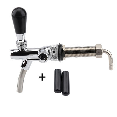 Adjustable G58 Kegerator Draft Shank Beer Tap Faucet with Flow Controller Chrome Plating Home Brew Bar Beer Wine Making Tool