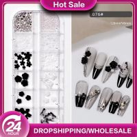 1 Box 3D Nail Rhinestone Mixed Size Multi Color Crystal Sleek Nail Decorations DIY Nail Design Manicure Accessories