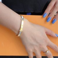 Lvi Stainless Steel Bracelets Bangles Female Heart Forever Love Charm Bracelet for Women Jewelry