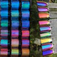 10g กระจก Chameleon Chrome เล็บผง 3D เรซิ่น Magic Glitter Chameleon ผงสีฟ้า/สีม่วง/Mermaid Chameleon ฝุ่น &amp; * &amp;-Yeors