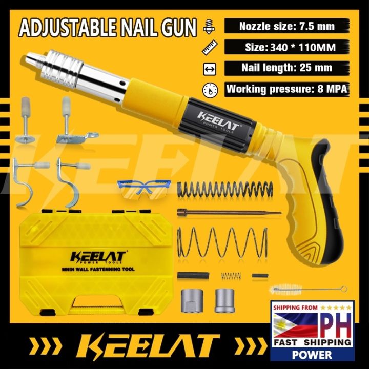 Keelat Manual Steel Nails Gun Rivet Tufting Nail Concrete Wall