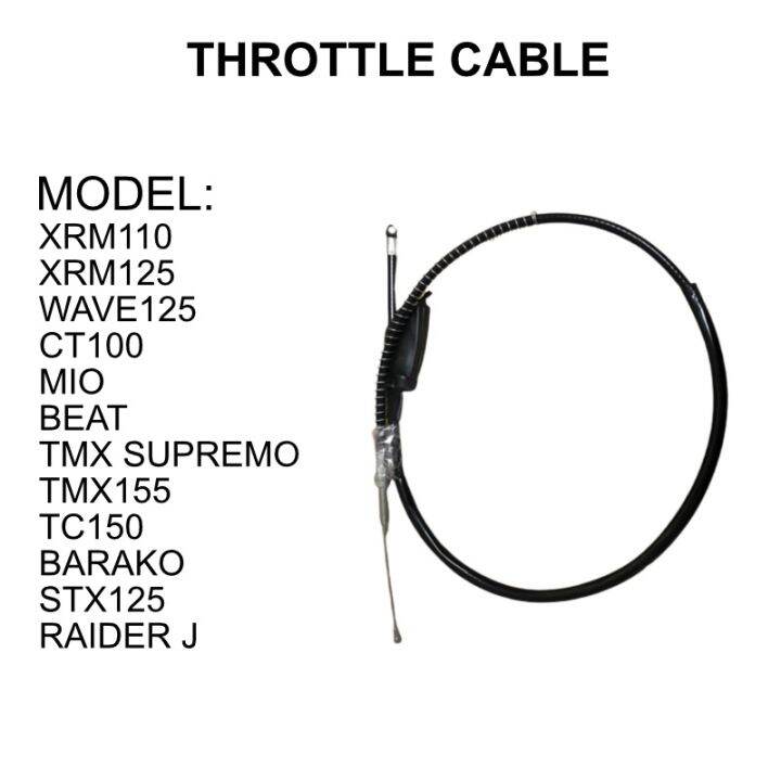 MOTORCYCLE THROTTLE CABLE FOR XRM110 XRM125 TMX155 BARAKO WAVE125 CT100