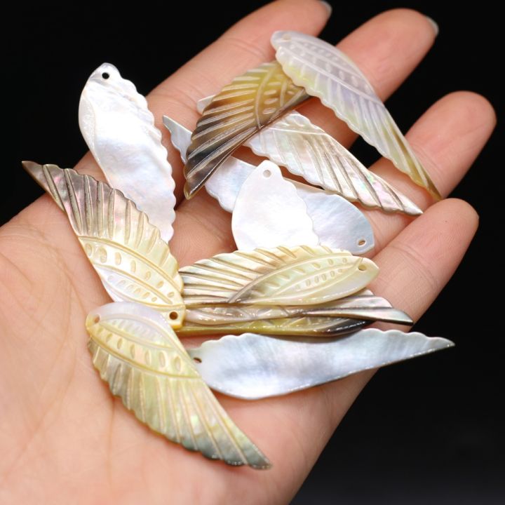3pc-fashion-natural-shell-angel-wings-charms-black-mother-of-pearl-shell-pendant-for-women-necklace-earring-jewelry-making-gift