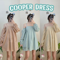 D020 : COOPER DRESS เดรสสายเดี่ยวต่อแขน