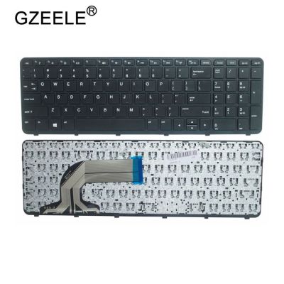 GZEELE แป้นพิมพ์ G2แล็ปท็อป US แป้นพิมพ์สำหรับ HP ภาษาอังกฤษ350 G1 350 G2 355 G1 355แป้นพิมพ์ US 752928-001 758027-001พร้อมกรอบสีดำ