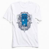 Mens Large T-shirt Drwho Tshirt Men Geek Tardis Printed Funny Mens Labor Day Tee Shirts Crew Neck Cotton No Fade