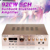 【Free Shipping + Super Deal + Limited Offer】220V 820W 4 ohm 5CH Bluetooth4.0 Stereo AV Surround Amplifier+Remote Control Gold