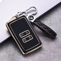 shangdjh TPU Car Key Cover Shell Fob Case for Renault Koleos Kadjar Megane Talisman Captur Espace Clio 2016-2019 4 Button Accessories