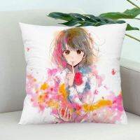 (All in stock, double-sided printing)    Kuzu no honkai pillowcase decoration office home bedroom square pillowcase zipper soft satin pillowcase   (Free personalized design, please contact the seller if needed)