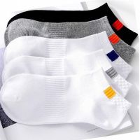 10Pieces 5Pairs/lot Summer Cotton Man Short Socks Fashion Breathable Sports Boat Socks Comfortable Casual Socks Male White Black