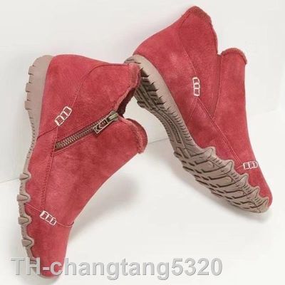 2023changtang5320 2023 Snow BOOTS ผู้หญิงใหม่กำมะหยี่หนาซิปฤดูหนาวหญิงแฟชั่น Floater รองเท้าความอบอุ่นส้นแบนข้อเท้ารองเท้า