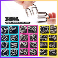 Brain Teasers Metal Wire Puzzle Toys  8 Pcs Unlock Interlock Game  IQ Test Challenge Toy Gifts  Party Puzzle Unlock Interlock Toys for Kids Boys and