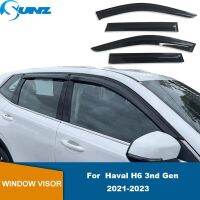 กระบังหน้าต่างสำหรับ H6ติดผนังขนาดใหญ่3Nd รถยนต์ทั่วไป2021 2022 2023อุปกรณ์เสริมรถยนต์แผ่นเบี่ยงกันน้ำฝนฝนฟ้าคะนองกระบังแสงกันน้ำฝน