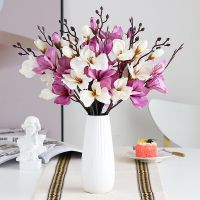 【DT】 hot  5 Forks 20 Heads Tangpu Simulation Bouquet Magnolia Home Decoration Flower Photography Props Flower Wedding