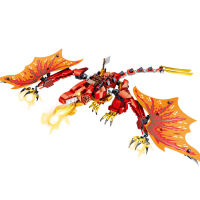 New 2022 Ninja Legacy Fire Red Dragon Attack Kai Figure Building Blocks Kit Bricks Classic Movie Model Kids Toys Boys Gift