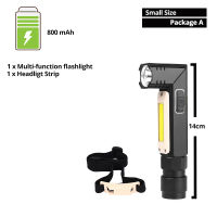 Multi-function LED Flashlight 5 Lighting Mode USB Rechargeable COB Work Light Adjustable Lamp Head Tail Strong Magnetic Torch