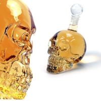 1000ml Crystal Skull Head Vodka Whiskey Bottle Drinking Home Bar Decanter