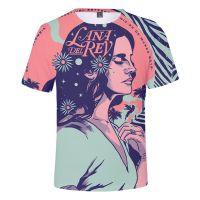 2023 newmen ผู้หญิงแฟชั่น3D Lana Del Rey พิมพ์เสื้อยืด Casual SAWYER Lana Del Rey สั้น TEE เสื้อ unisex Cool Tops