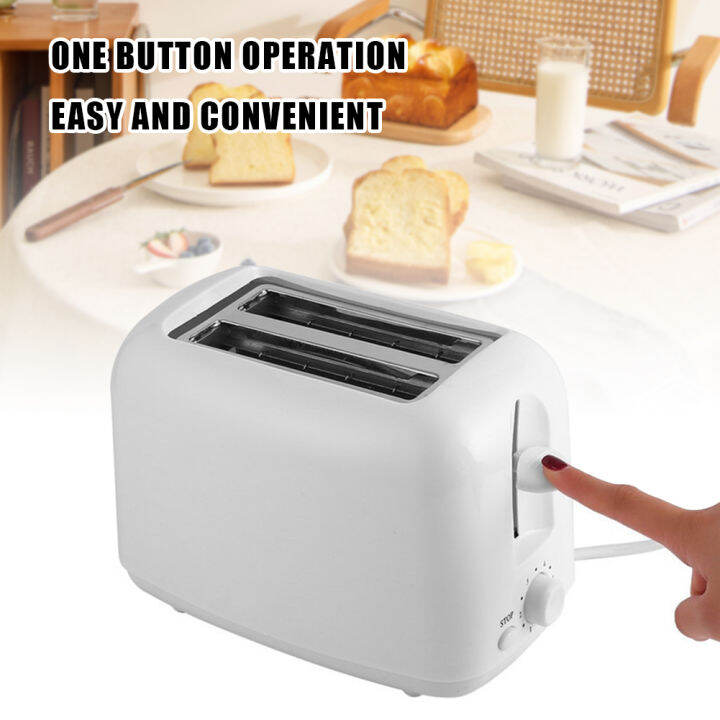 Automatic 2 Slices Toaster Removable Crumb Tray Electric Toast Bread