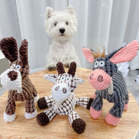 Donkey Shape Pet Dog Chew Toy for Small Meidum Dogs Plush Squeaky Puppy Cat Stuffed Toys Bite Resistant mascotas Accessories Toys