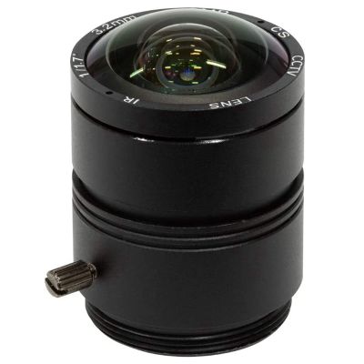 120 Degree Ultra Wide Angle CS Lens for Raspberry Pi HQ Camera, 3.2mm Focal Length with Manual Focus