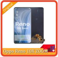 Original 6.6 "Super AMOLED จอแสดงผล LCD สำหรับ OPPO Reno 10X ซูม LCD Touch Screen Digitizer Assembly สำหรับ10x ซูม CPH1919หน้าจอ