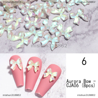 mishun318862 Aurora Butterfly nails อุปกรณ์ศิลปะเรซิ่นบัลเล่ต์ริบบิ้นเครื่องประดับเล็บ