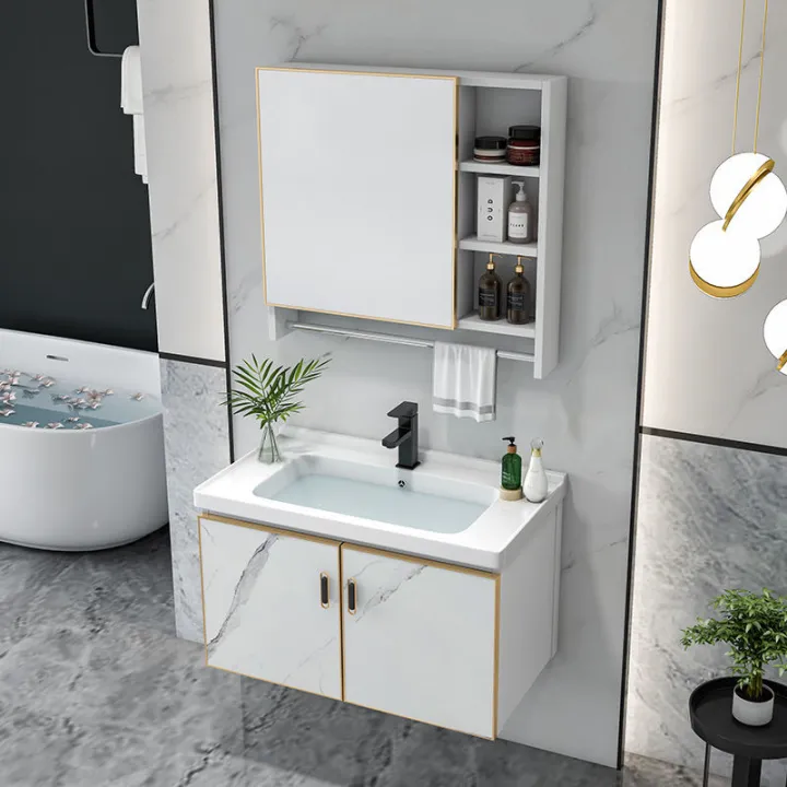 Slate washbasin combination space aluminum bathroom