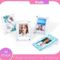 PUDE ที่ตั้งอะคริลิคที่แสดงใสโพลารอยด์กรอบรูป3นิ้วกรอบภาพจากกล้อง Ic