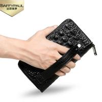 ?[100  Original] ?[Duffy Paul] Genuine leather crocodile pattern mens long wallet 2020 new Korean style trendy short clutch card holder